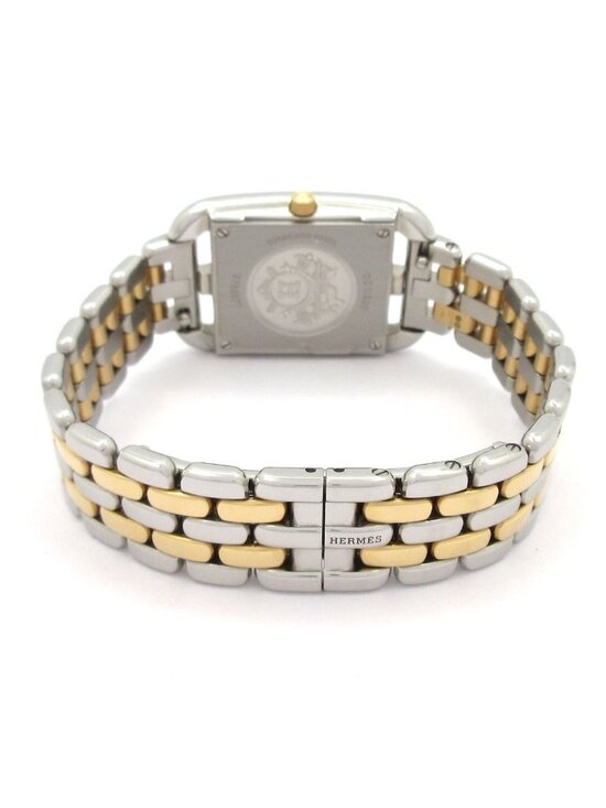Hermes Watch Cape Cod SS 18k Yellow Gold White main image 8